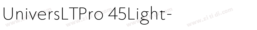 UniversLTPro 45Light字体转换